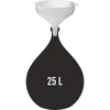 Hvid plasttragt fi 25cm - 2 