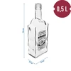 Klosterflaske 0,5 L med sort skruelåg og Bimber-tryk - 5 