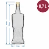 Kredensflaske 700ml med kork - 5 