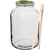 Krukke 4 L, farvet låg + gaffel eller tang  - 1 