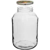 Krukke 4 L, farvet låg + gaffel eller tang - 3 