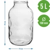 Krukke 5 L fi 100, uden låg, 6 stk. - 9 