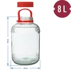 Krukke 8 L med plastiklåg - 6 
