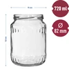 Krukke TO 720ml fi 82/6 - 6 stk. - 4 