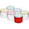 Lavt glas 330ml - med farvet låg fi 82/6, 6 stk. - 2 