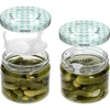 Lavt glas 330ml - med farvet låg fi 82/6, 6 stk. - 6 