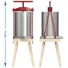 Rammepresse til frugt – med metalbeholder, til 10L - 6 