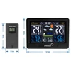 RCC vejrstation, DCF – elektronisk, oplyst, trådløs, sensor, sort - 12 