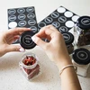 Sæt med 12 x 120ml krukke + 30 etiketter til krydderimærkning - 12 