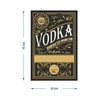 Selvklæbende etiketter 60x90 mm til flasker, vodka, sorte, 20 stk. - 4 