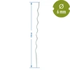Spiralformet stålstang 1,75m x 6mm - 2 
