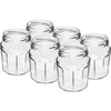 Syltetøjsglas 230ml med sort låg fi63/4 - 6 stk - 4 