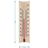 Trærumtermometer (-20 til +50°C), lys brun, 15 cm - 5 