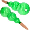 Tredobbelt vandingskugle (trekammer), gennemsigtig grøn med keramisk fod, 600ml - 2 