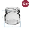 Twist-off krukke 30 ml med farvet låg fi 43 - 10 stk. - 4 