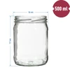 Twist-off krukke 500 ml med farverigt låg fi82/6 - 6 stk. - 2 