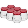 Twist-off krukke 500ml "Omvendt Amfora" med bordeaux låg fi 82/6, 6 stk.  - 1 