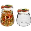 Twist-off krukke 500ml "Omvendt Amfora" med farvet låg fi 82/6, 6 styk. - 6 