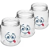 Twist-off krukke 580ml med tryk Smiley og låg fi 82/6 - 3 stk. - 3 