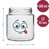 Twist-off krukke 580ml med tryk Smiley og låg fi 82/6 - 3 stk. - 7 