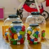 Uknuselig, multifunktionel krukke med sort låg, 10L - 12 