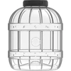 Uknuselig, multifunktionel krukke med sort låg, 10L - 2 