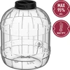 Uknuselig, multifunktionel krukke med sort låg, 15L - 4 