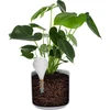 Vandingskugle til planter, mat hvid med keramisk fod, 400ml - 6 