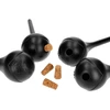Vandingskugler til planter, sorte matte, med prop, 400ml, 4 stk. - 3 