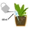 Vandingskugler til planter, sorte matte, med prop, 400ml, 4 stk. - 5 