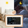 Vejrstation (RCC,DCF) - elektronisk, trådløs, oplyst, sensor, hvid - 13 