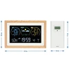 Vejrstation (RCC,DCF) - elektronisk, trådløs, oplyst, sensor, hvid - 14 