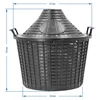 Vinballon 10 L i plastikkurv - 6 