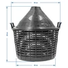 Vinballon 20 L i plastikkurv - 4 