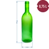 Vinflaske 0,75L med propper og hætter - 12 stk. - 6 