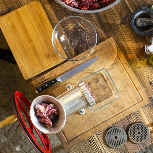 2-i-1 kødhakker og pølsestopper, #32 - 4