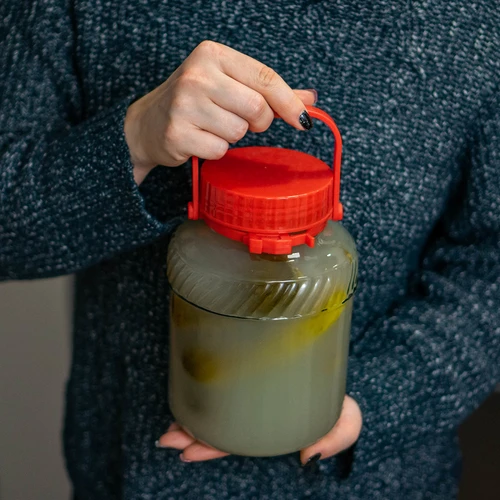 2L krukke med plastiklåg - 6