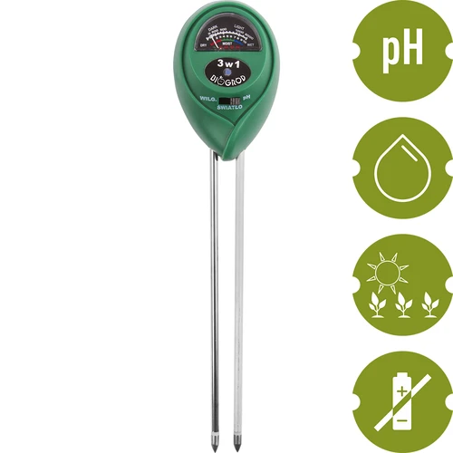 3-i-1 jordtester - pH, fugtighed, sollys - 2