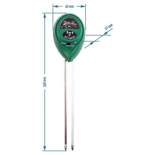 3-i-1 jordtester - pH, fugtighed, sollys - 4