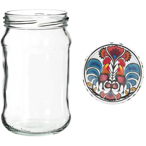 300 ml glas med farvet låg fi 66 - 6 stk. - 6