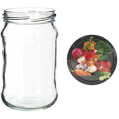 300 ml glas med farvet låg fi 66 - 6 stk. - 11