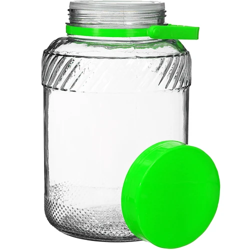 5 L krukke med tang - grøn låg - 3