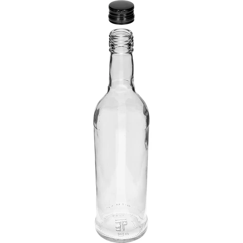 500 ml Slank Flaske med sort skruelåg, til vodka, 6 stk. - 4