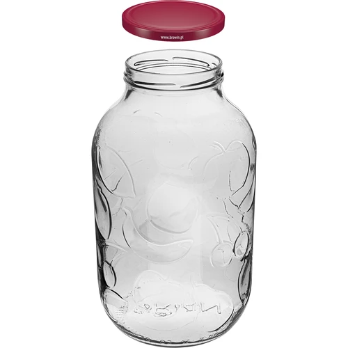 5L krukke med ornament låg bordeaux fi 100 - 2