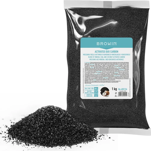 Activated Duo Carbon – blanding af aktivt kul af stenkul (mineral) og kokos, 1 kg, til 60 L - 2