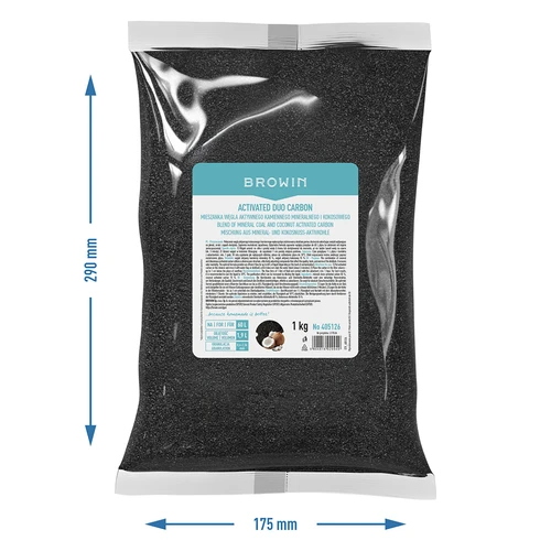 Activated Duo Carbon – blanding af aktivt kul af stenkul (mineral) og kokos, 1 kg, til 60 L - 7