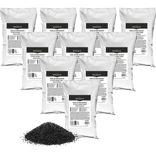 Aktivt kokoskul 1 kg x 10 - sæt  - 1 