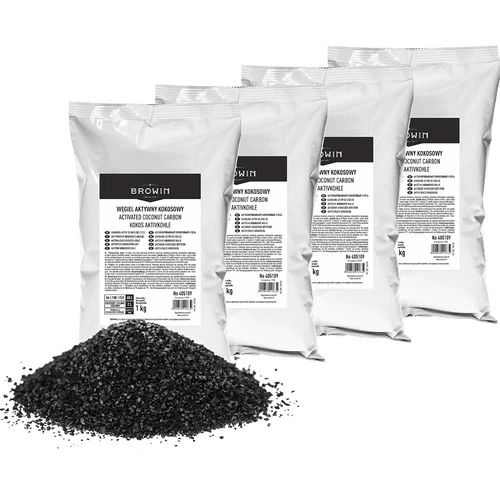Aktivt kokoskul 1 kg x 4 - sæt  - 1 