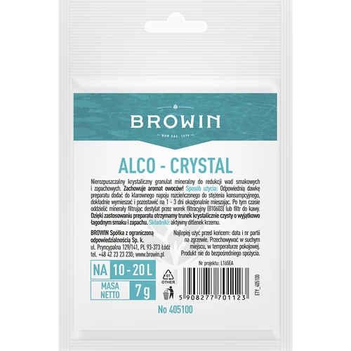 Alco-crystal - middel til forbedring af alkoholers egenskaber  - 1 