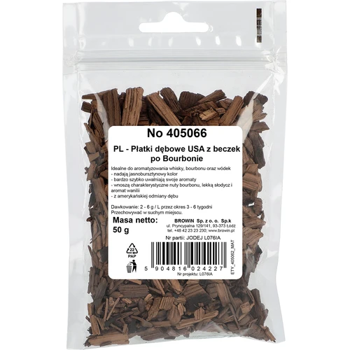 Amerikanske egflager, stærkt ristede, fra bourbonfade, 50 g - 2